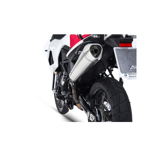 Zard Auspuff BMW F 800 GS, rostfreier Satin, Slip-On, E-Markiert, + Cat.