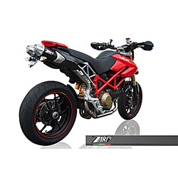 Einddemper Ducati Hypermotard 796/1100, roestvrij-carbon, slip-on, E-markering