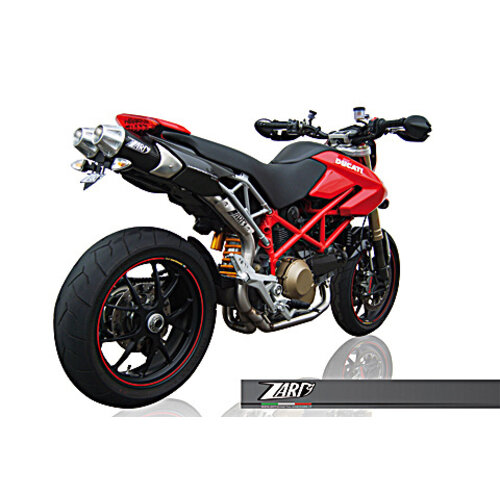 Zard Einddemper Ducati Hypermotard 796/1100, roestvrij-carbon, slip-on, E-markering