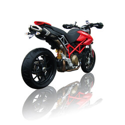 Einddemper Penta Ducati Hypermotard 796/1100, Alu-zwart, slip on, E-gemarkeerd