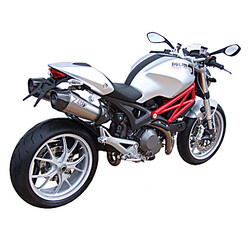 Exhaust Ducati Monster 696-796-1100, 09-, Stainless, slip on, E-Marked, + Cat.