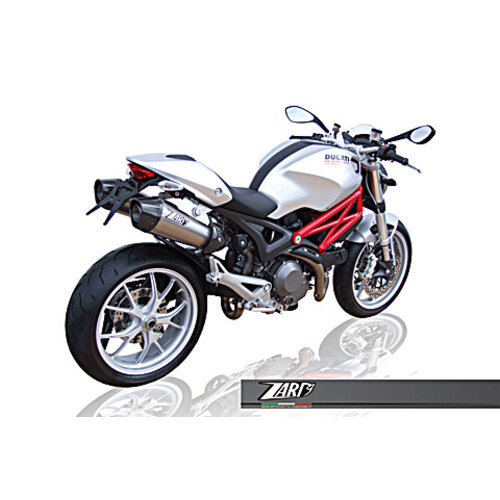 Zard Exhaust  Ducati Monster 696-796-1100, 09-, Stainless, slip on, E-Marked, + Cat.