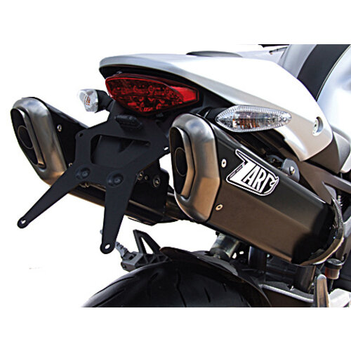 Zard PENTA-Exhaust  Ducati Monster 696-796-1100, 09-, Alu Black, slip on, E-Marked, + Cat.