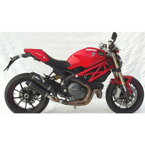 Zard Exhaust  Ducati Monster 1100 Evo, Carbon with sw EK, slip on Singlesided, E-Marked, Cat.