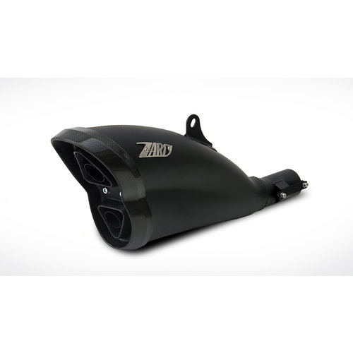 Zard Pot d'échappement Ducati Diavel, noir inoxydable, embout en carbone, à enfiler, marquage E, Cat.