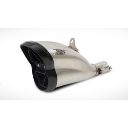 Exhaust  Ducati Diavel, Stainless satin, Carbon End Cap, slip on, E-Marked, Cat.