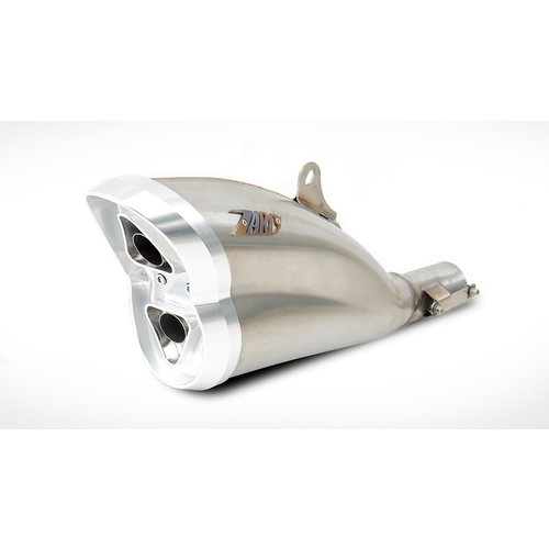 Zard Uitlaat Ducati Diavel, RVS satijn, slip on, E-Marked, Cat.