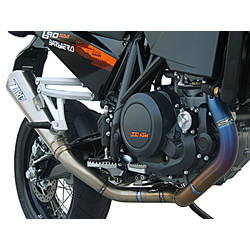 Système d'échappement KTM 690 SM, acier inoxydable, marquage E, + Cat.