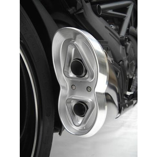 Zard Exhaust  Ducati Diavel, Stainless Black, slip on, E-Marked, Cat., Black End Cap