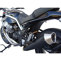 Auspuff Moto Guzzi Griso 2V-4V, Edelstahl Schwarz, Slip-On, E-Markiert, + Cat.