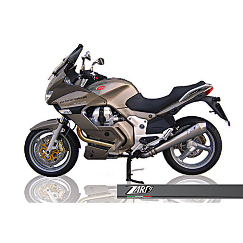 Zard Pot d'échappement Moto Guzzi Norge 1200, Inox, slip on, E-Marked, + Cat.