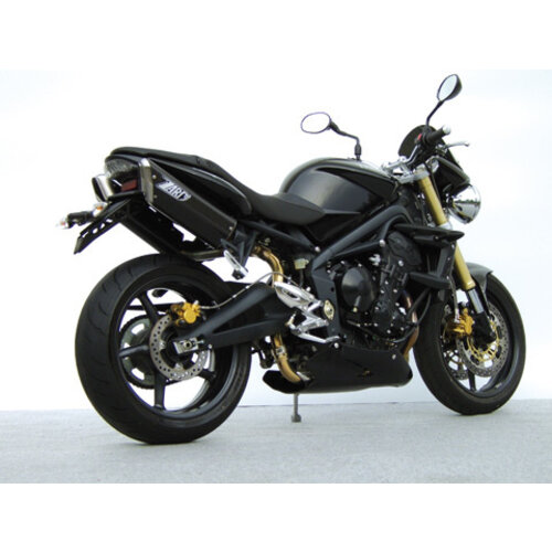 Zard PENTA-Uitlaat Triumph Street Triple, Alu Zwart, slip-on, E-gemarkeerd