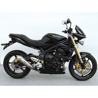 low mounted-Exhaust Triumph Street Triple, Stainless, 3-1, E-Marked, with Cat., Full System