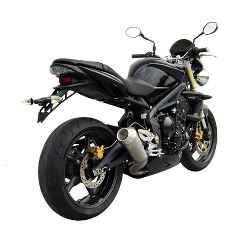 Zard laag gemonteerde uitlaat Triumph Street Triple, roestvrij, 3-1, E-gemarkeerd, slip-on