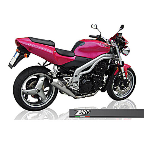 Zard Uitlaat Triumph Speed Triple, 02-04, RVS, slip on, E-gemarkeerd