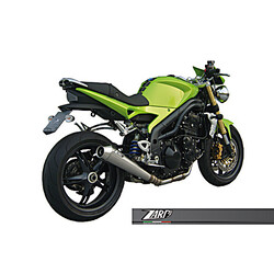 Auspuff Triumph Speed Triple, 05-06, Edelstahl, Slip on 3-1, E-Markiert
