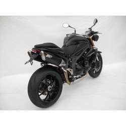 Pot d'échappement PENTA Triumph Speed Triple 1050, 11, Alu Black, slip-on 3-2, E-Marked