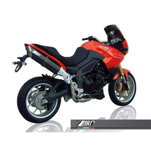 Zard PENTA-Auspuff Triumph Tiger 1050, hoch montiert, Alu Black, Slip-On, E-Markiert