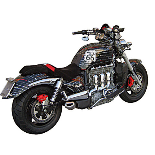 Zard PENTA Triumph Rocket 3, -09, Alu Black, E-Marked, slip on