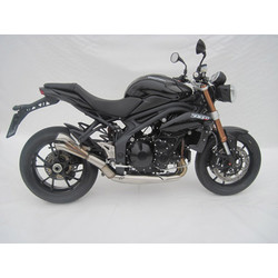 V2-Auspuff Triumph Speed Triple 1050, 11, rostfrei, Slip on 3-1, E-Markiert