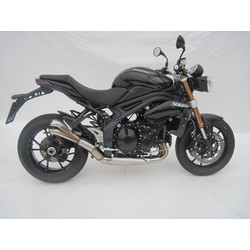 V2-Exhaust  Triumph Speed Triple 1050, 11, Stainless, slip on 3-1, E-Marked