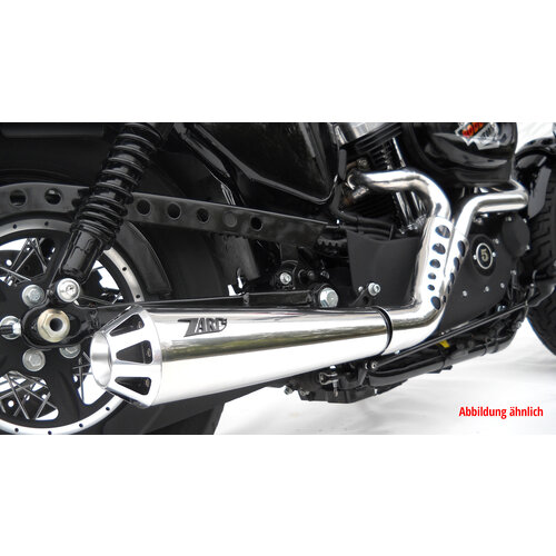Zard Échappement complet Harley Davidson Sportster, 14-, Inox poli, E-Marked, + Cat.