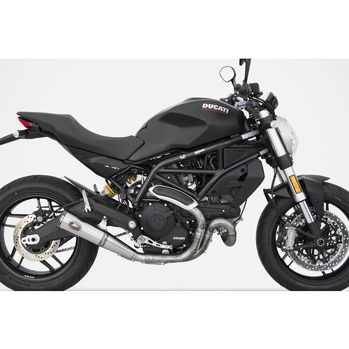 Zard Uitlaat Zuma Ducati Monster 797, 17-, RVS, slip on, E-Marked, Euro 4