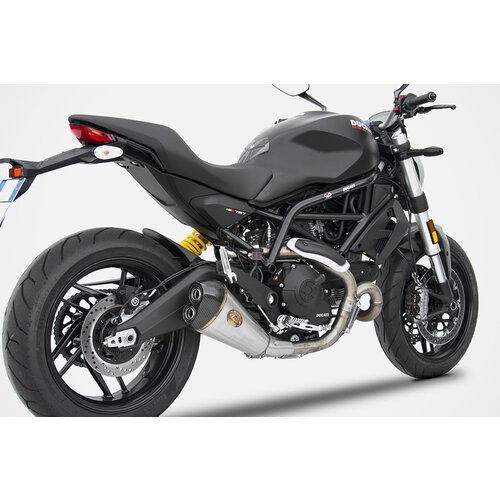 Zard Exhaust  Basso Ducati Monster 797, 17-, Stainless, slip on, E-Marked, Euro 4