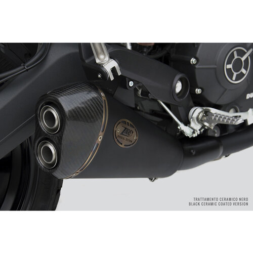 Zard Pot d'échappement Basso Ducati Monster 797, 17-, Inox, slip on, E-Marked, Euro 4