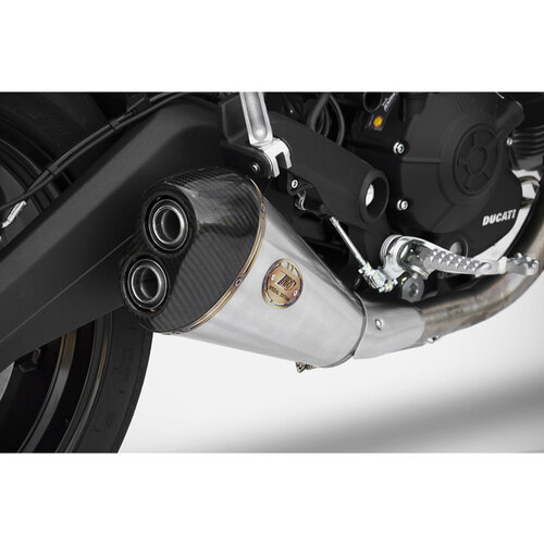 Zard Pot d'échappement Basso Ducati Monster 797, 17-, Inox, slip on, E-Marked, Euro 4