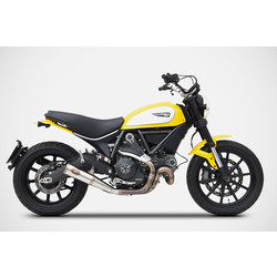 Uitlaat Zuma Ducati Scrambler 800, 17-, RVS, slip on, E-Marked, Euro 4