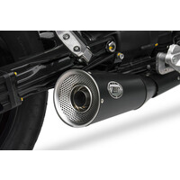 Uitlaat Moto Guzzi V9 Bobber-Roamer, 17-, RVS, slip on, E-Marked, Euro 4
