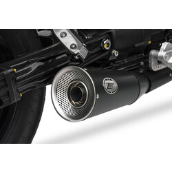 Exhaust  Moto Guzzi V9 Bobber-Roamer, 17-, Stainless, slip on, E-Marked, Euro 4