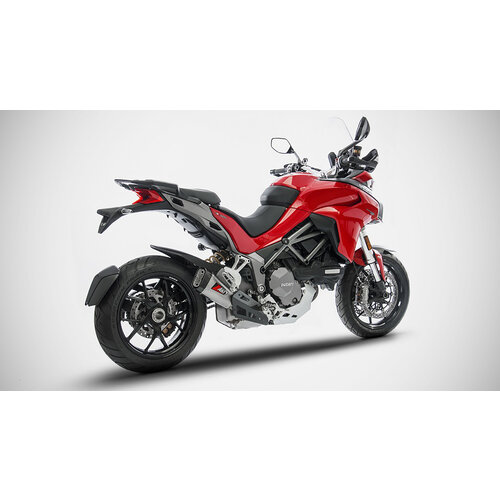 Zard Auspuff Ducati Multistrada 1260, 18-19, Carbon Endkappe + Hitzeschild, Titan, aufstecken