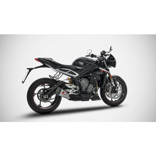 Zard Exhaust  Triumph Street Triple 765, 18-19, Carbon End Cap+ Heatshield, Titan