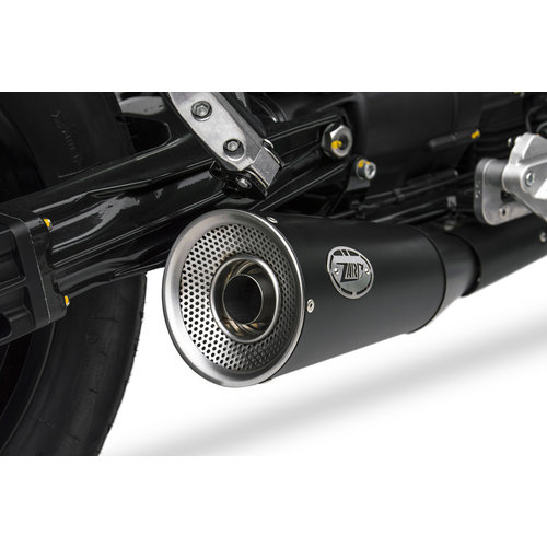 Zard Exhaust Moto Guzzi V9 Bobber-Roamer, 17-, Stainless+Keramik Black, slip on, Euro 4
