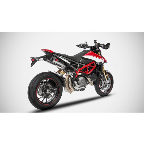 Zard Top Gun-Exhaust  Ducati Hypermotard 950/SP, 19-, Stainless-CarbonEnd Cap, slip on, E-Marked