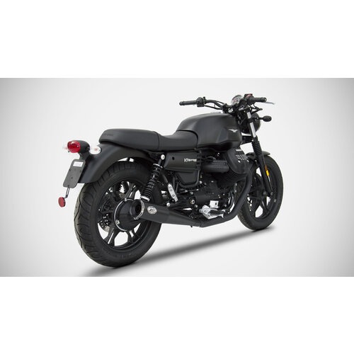 Zard Exhaust  Moto Guzzi V7 III, 17-, Zuma, Stainless Black, slip on, E-Marked