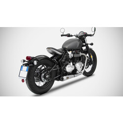 Triumph Bobber Short, Slip on 2-2, E-Markiert, Ceramic Black