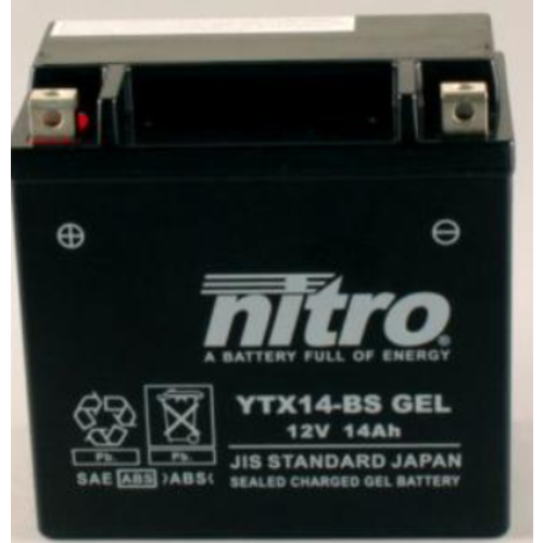 NITRO YTX14-BS Super Sealed Battery