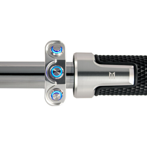 3 knop schakelaar aluminium / zwart