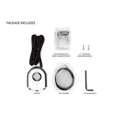 3 Button Switch Aluminium / Black