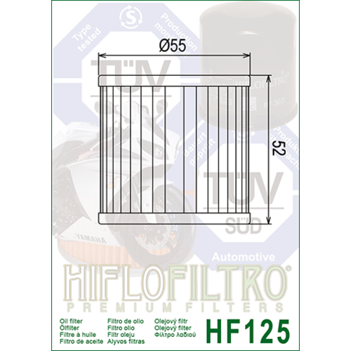 Hiflo Oil Filter HF125