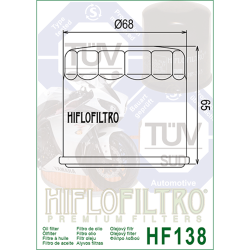Hiflo Oliefilter HF138C