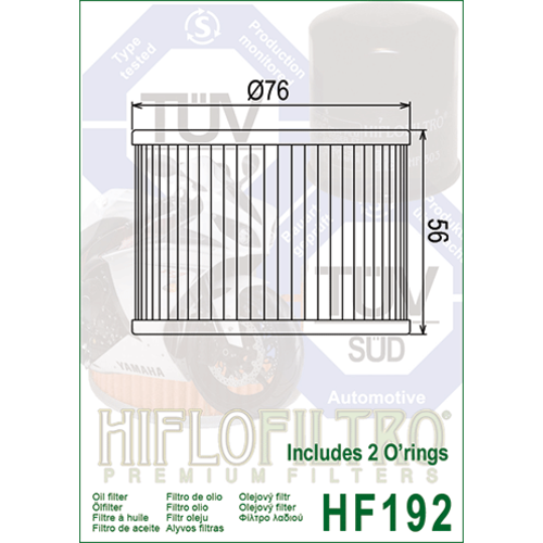 Hiflo Oil Filter HF192