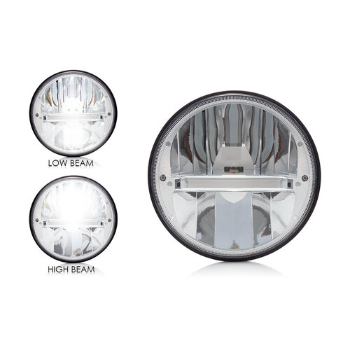 Insert de phare à DEL de type réflecteur classique chromé de 7 po