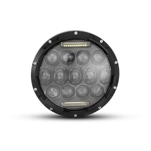 7" Black Multi Projector LED Headlight + DRL Insert - 75w