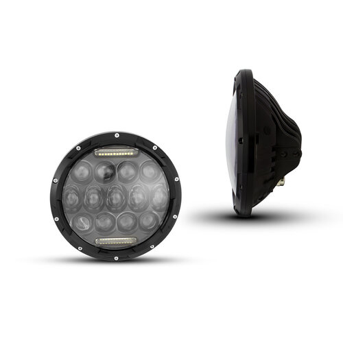Phare LED Multi Projecteur 7" Noir + Insert DRL - 75w