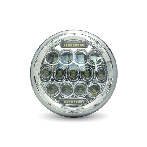 7" Chrom Multi-Projektor LED-Scheinwerfer + DRL-Einsatz - 75w