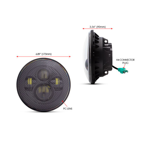 Phare de Projecteur à DEL de 7 Pouces insert (Choisissez votre variante)